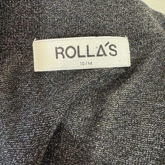 Rolla’s Caroline Lurex Knit Button Top Black | Medium | Free People - Picture 9 of 12